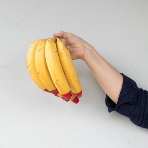 Red tipped eco bananas